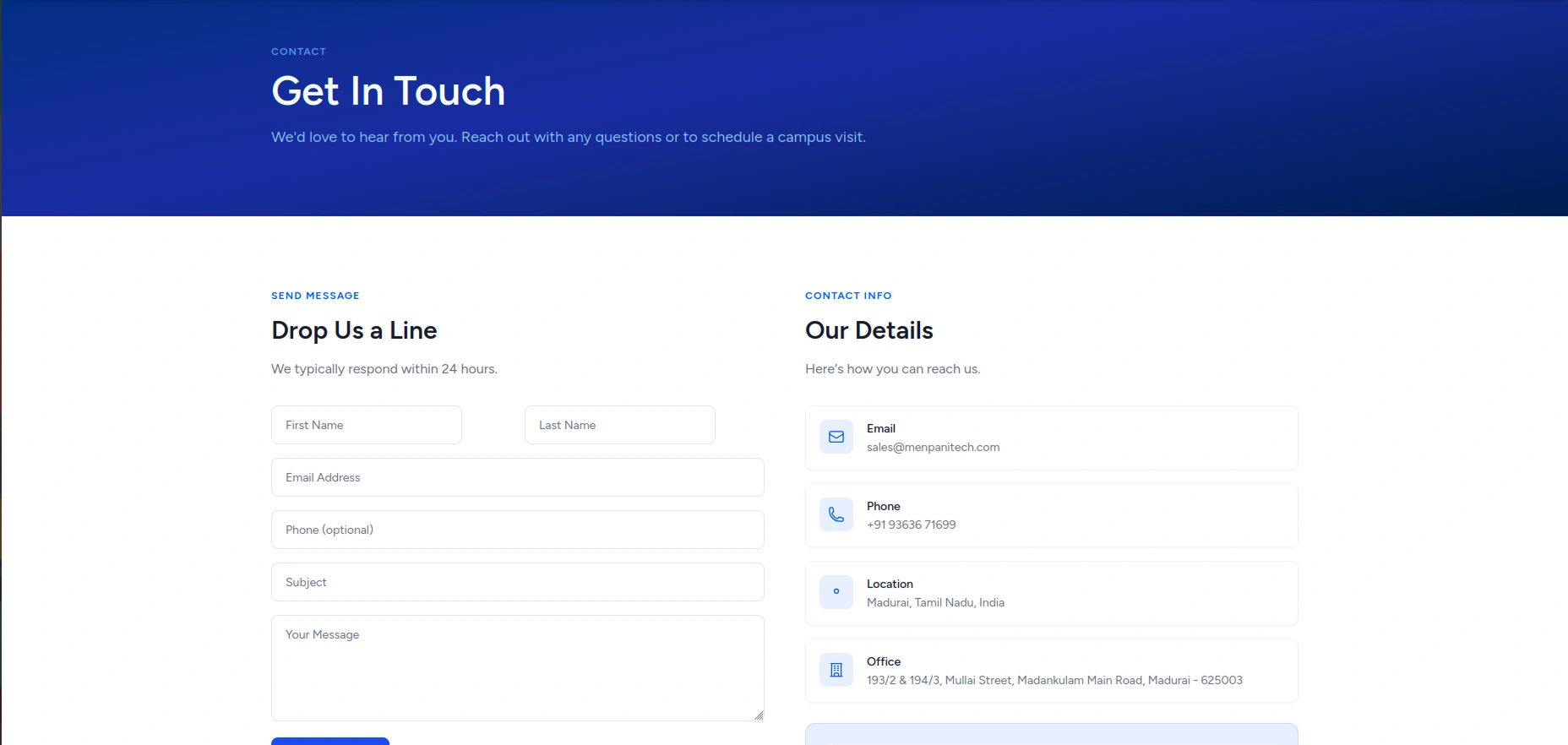 ClassKnot Contact Page
