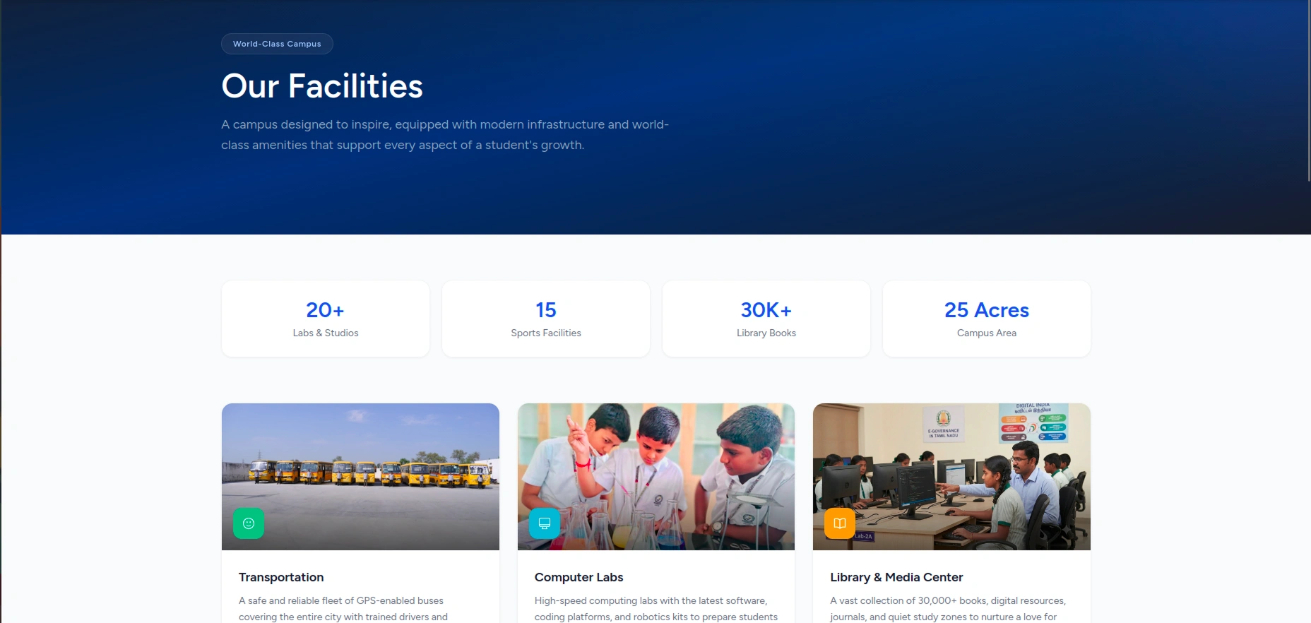 ClassKnot Facilities Page